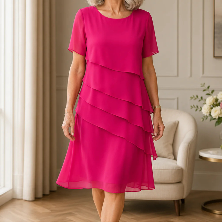 Sophie | Elegant Comfort Ruffle Dress
