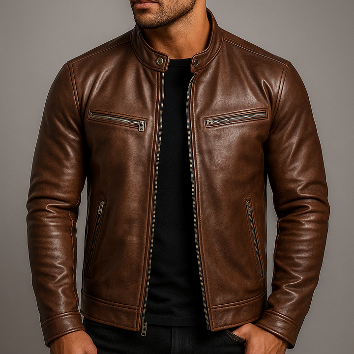 Harrison | Vintage Leather Café Racer Jacket