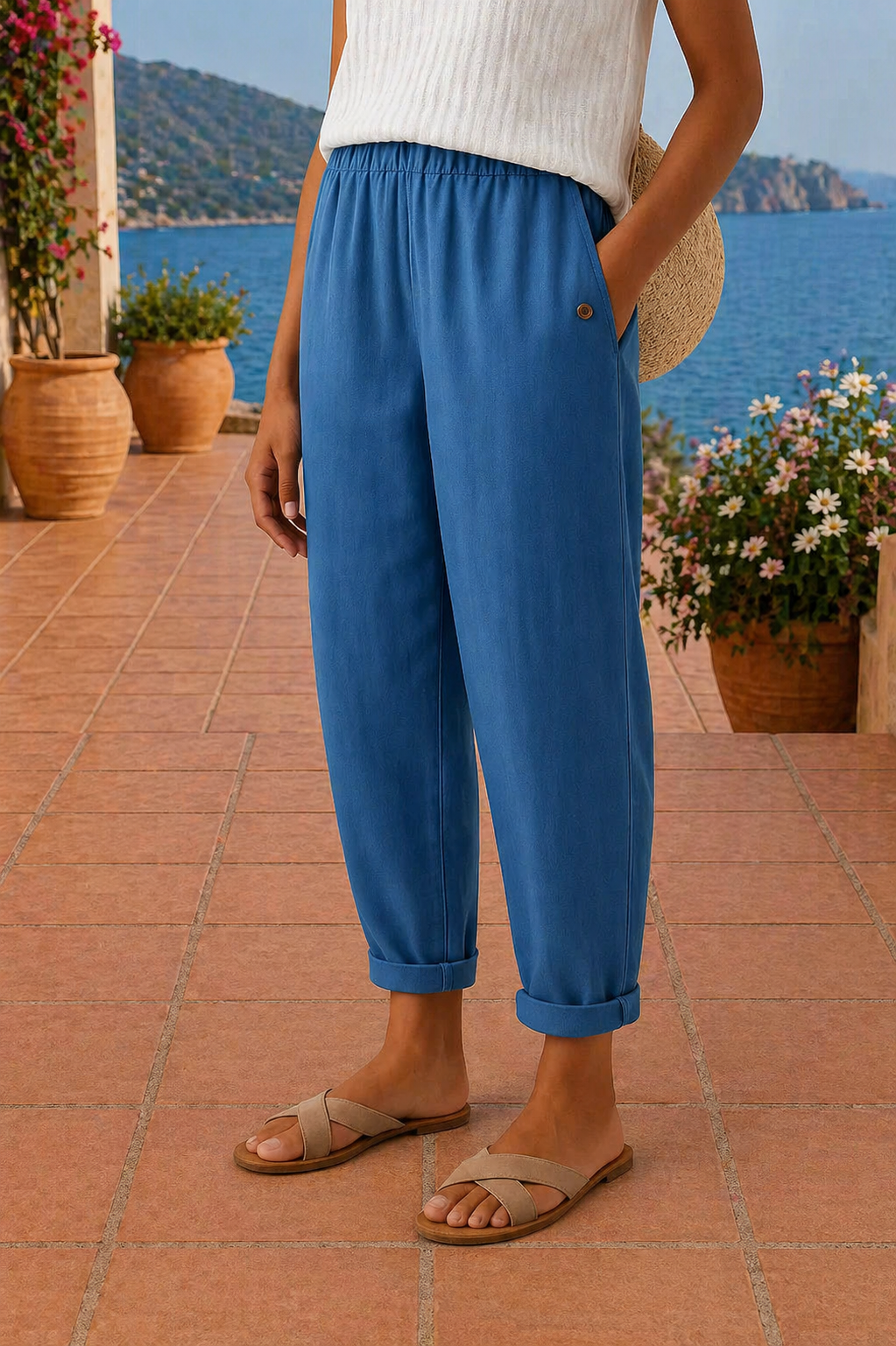 Sophie | Relaxed Linen Wide-Leg Pants