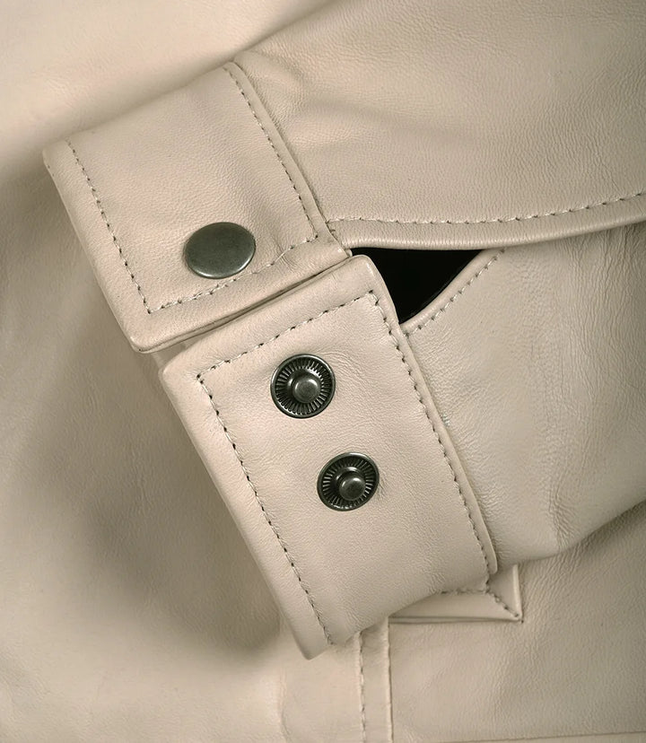Gerald | Classic Leather Harrington Jacket