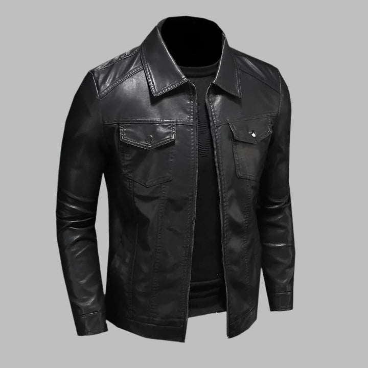 Leonard | Classic Leather Shirt Jacket