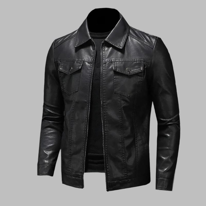 Leonard | Classic Leather Shirt Jacket