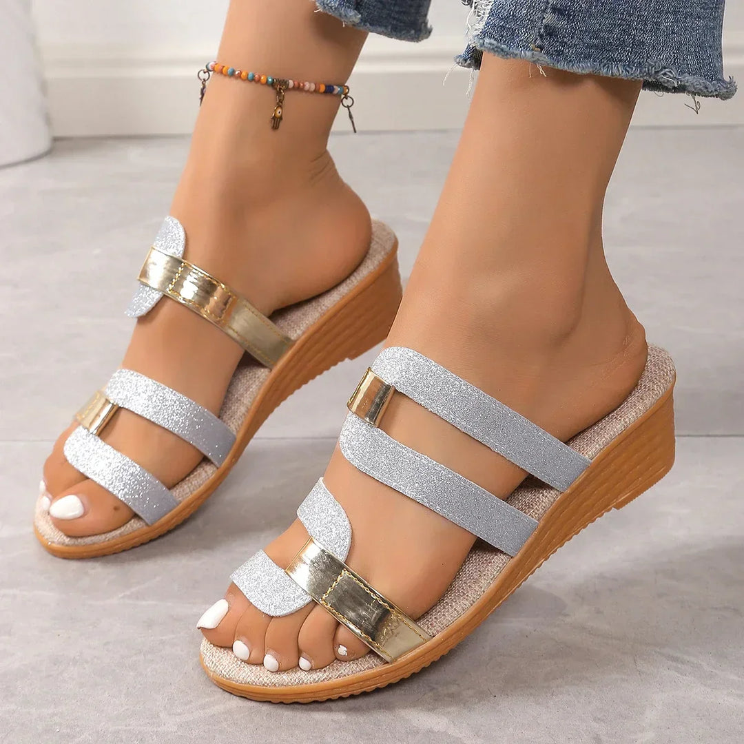 Soraya Stripe Glam Sandals