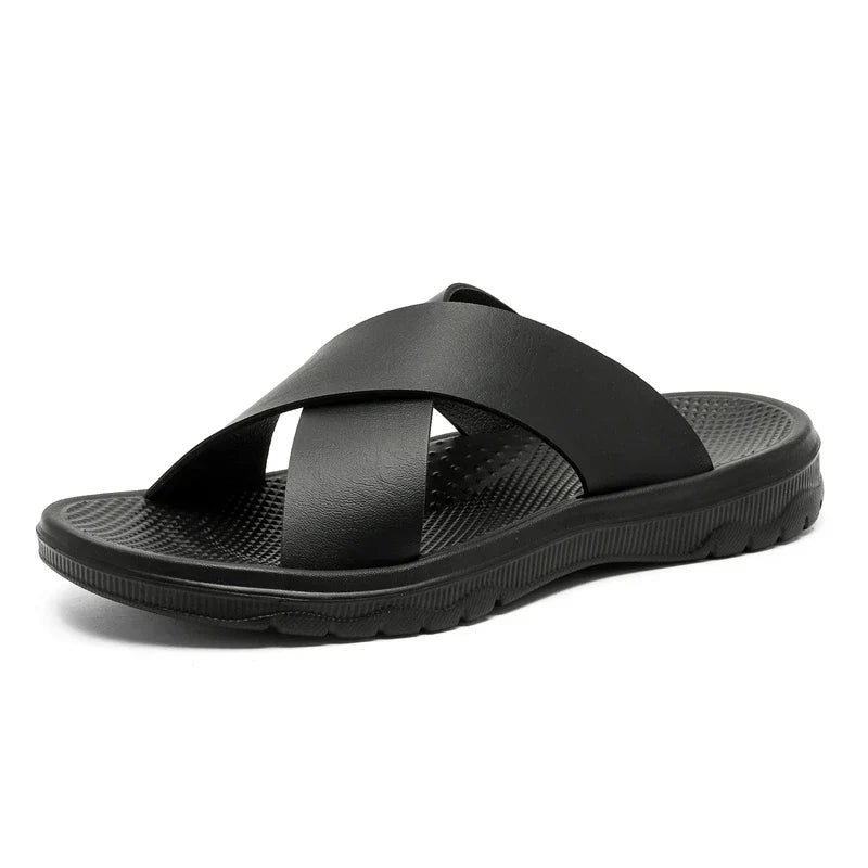 Mavrin Cross Leather Sandals