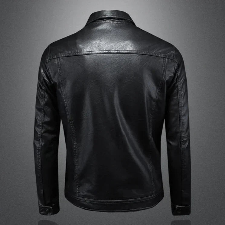Blake | Classic Leather Trucker Jacket
