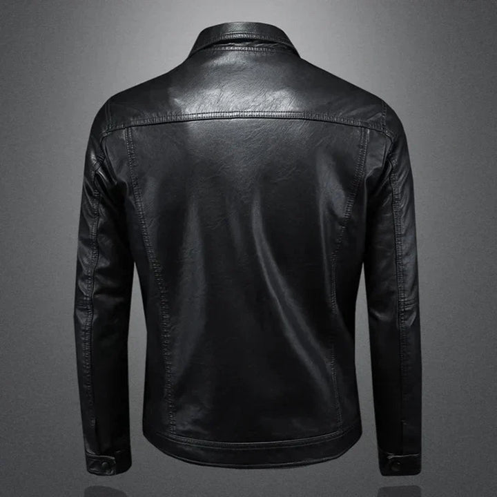 Blake | Classic Leather Trucker Jacket