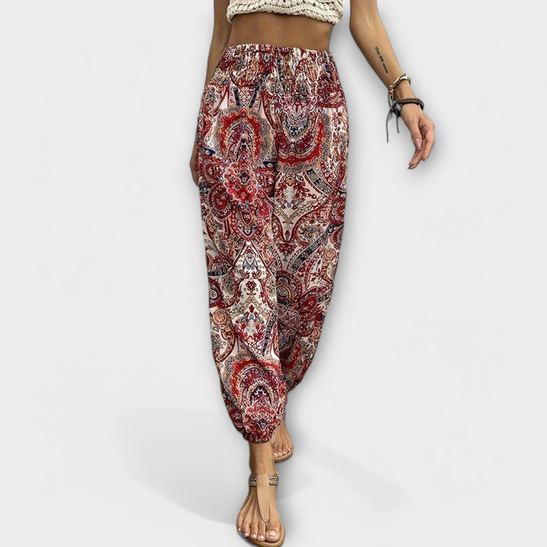 Vanessa | Trousers with Ethnic Graphic